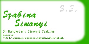 szabina simonyi business card